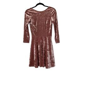 Topshop Crushed Velour Fit and Flare Dress